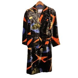 Imai Aoyama Japan Couture Silk Velvet Colorful Jacket & Skirt XS/S 2 4 Vintage